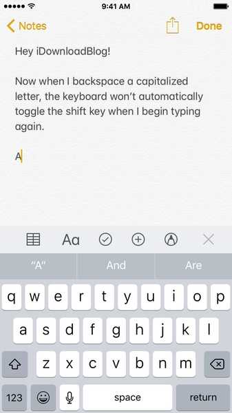 AutoShiftFix può aiutare a prevenire errori di battitura incentrati sulla lettera maiuscola su iOS