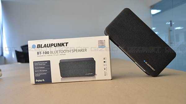 Blaupunkt BT-100 recensione altoparlante Bluetooth nero Grande audio a Rs. 2.999