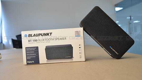 Alto-falante Bluetooth Blaupunkt BT-100 preto avaliação Grande áudio em Rs. 2.999