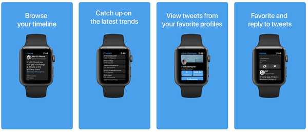 Chirp pentru Apple Watch alege locul în care clientul oficial Twitter a plecat