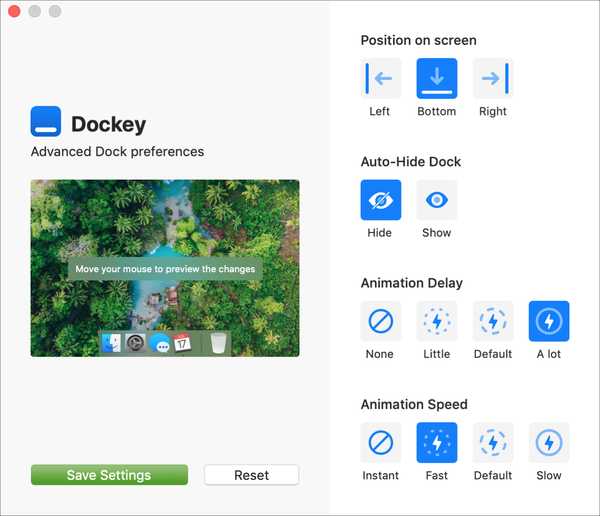 Dockey test een eenvoudige app om het Dock van je Mac aan te passen