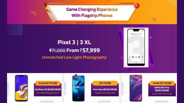 O Flipkart Mobile Bonanza oferece Pixel 3 XL, Note 8, Zenfone 5Z e outros telefones high-end com desconto