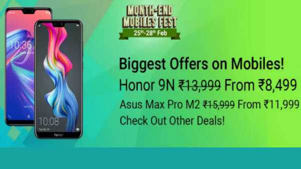 Flipkart Month End Mobiles Fest Honor, Poco, Asus, Samsung y más