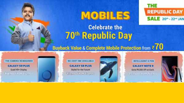 Venta de Flipkart Republic Day Descuentos especiales que puede obtener en los teléfonos inteligentes Samsung