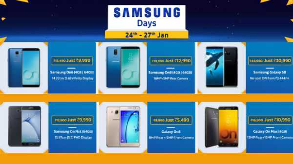 Flipkart Samsung Days Ofertas e descontos especiais no Galaxy S8, Galaxy A7, Note9 e mais