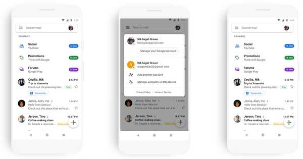 Gmail per iOS ottiene una revisione di Material Design con nuove funzionalità