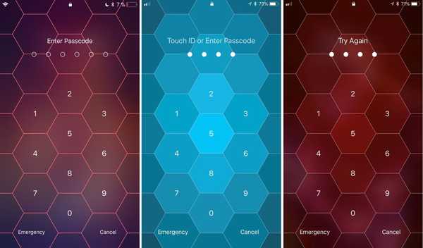 Hive Une vision hexagonale de l'interface de mot de passe de l'iPhone