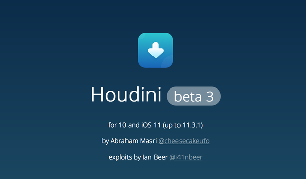 Houdini 'semi-jailbreak' geüpdatet naar beta 3 met ondersteuning voor iOS 11.3.1