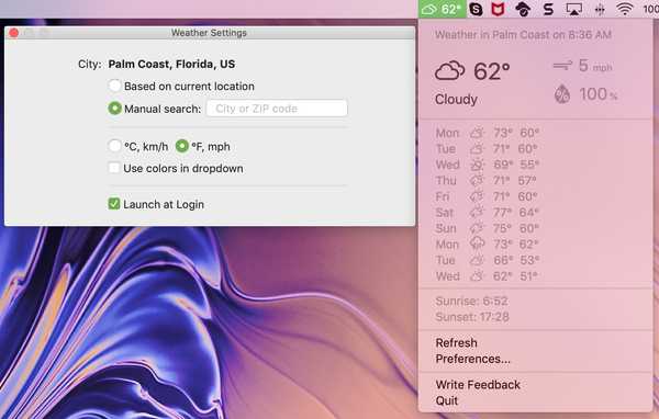 Comment ajouter les prévisions météo à votre barre de menus Mac