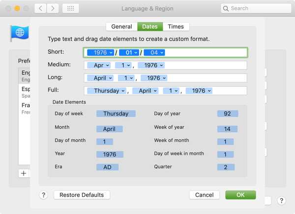 Hoe u indelingen voor datums, tijden, getallen en valuta's op Mac kunt wijzigen