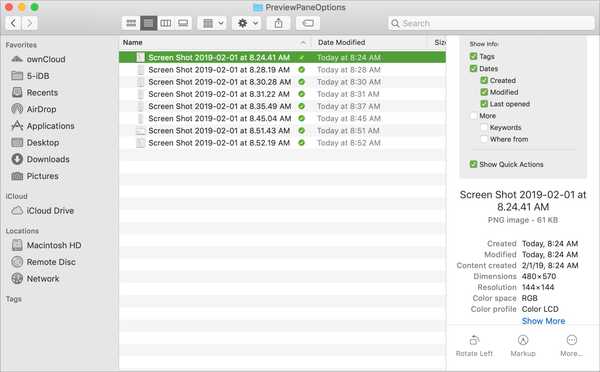 Come personalizzare le opzioni del riquadro di anteprima del Finder su Mac