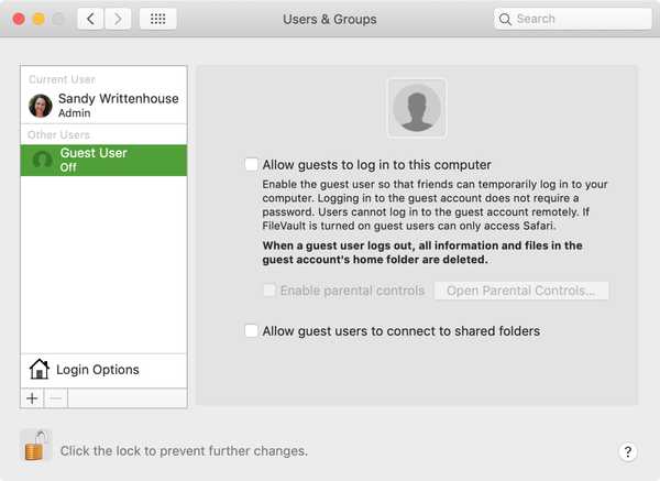 Cómo deshabilitar la pantalla de inicio de sesión de usuario invitado en Mac