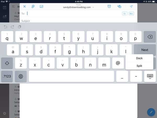 Como encaixar, desencaixar, dividir e mesclar o teclado do iPad