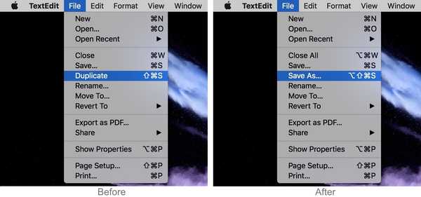 Cara mengaktifkan opsi 'Simpan Sebagai' di Mac