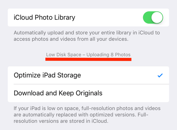 So beheben Sie, dass Fotos nicht in die iCloud-Fotobibliothek hochgeladen oder von dort heruntergeladen werden