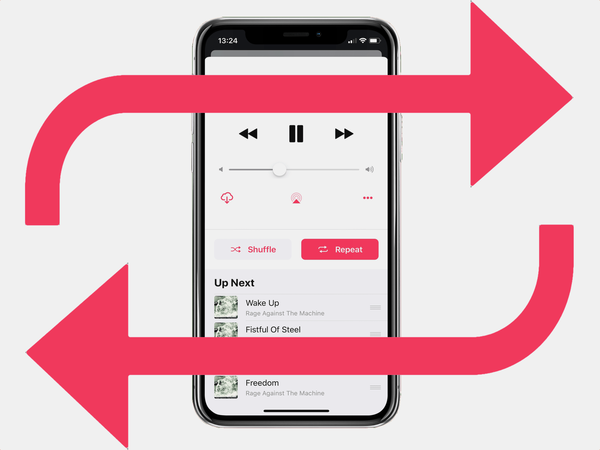 Cum se repetă melodii, albume și liste de redare în aplicația Apple Music