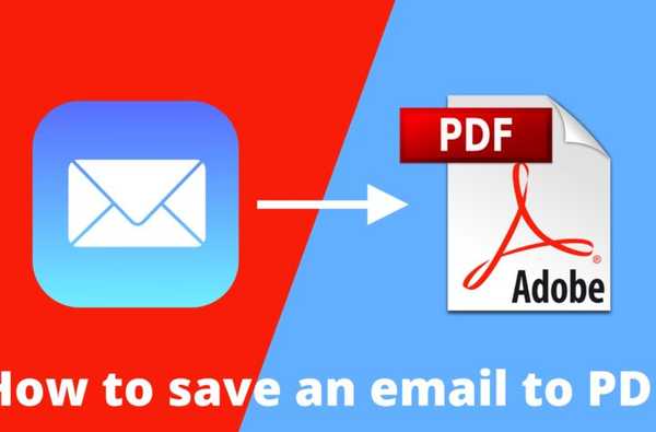 Een e-mail opslaan als PDF