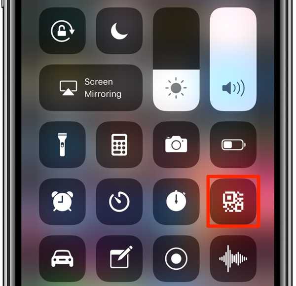 Come scansionare i codici QR con iPhone usando il collegamento Control Center