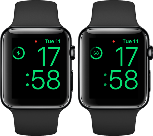 Hoe het batterijpercentage te zien bij het opladen van de Apple Watch in de nachtstandmodus