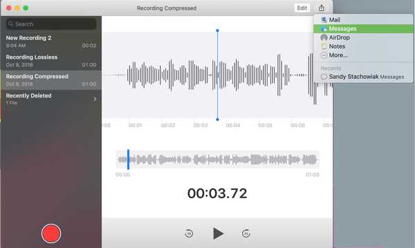 Cómo enviar mensajes de voz en iPhone, iPad y Mac
