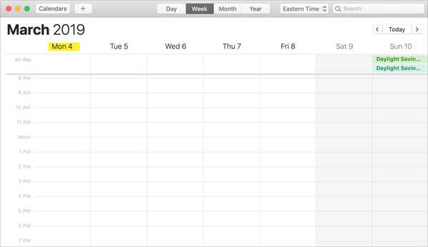 Cara mengatur aplikasi Kalender untuk mulai pada hari Senin dan bukan hari Minggu