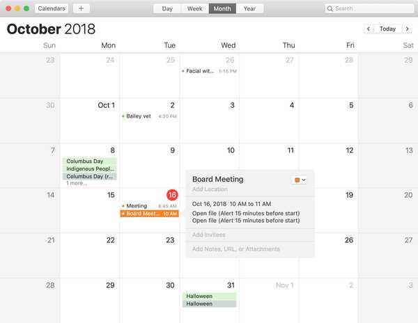 Hoe u uw Mac-agenda instelt om automatisch een bestand te openen vlak voor een vergadering