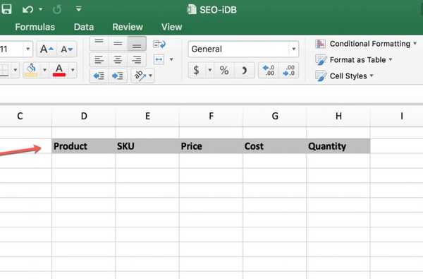 Kolommen en rijen transponeren in Microsoft Excel