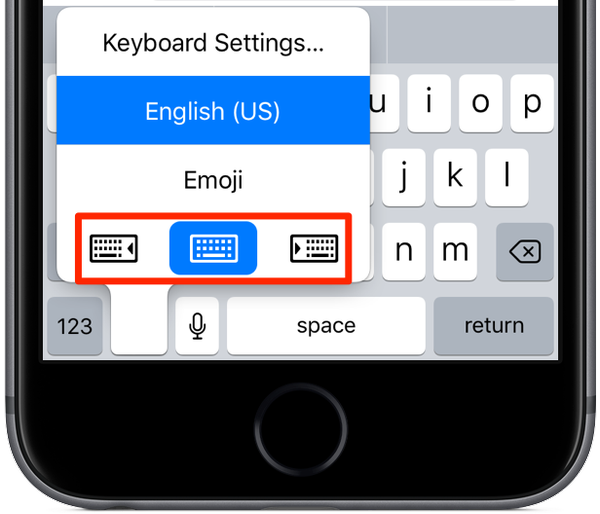 Cara menggunakan mode keyboard satu tangan di iPhone