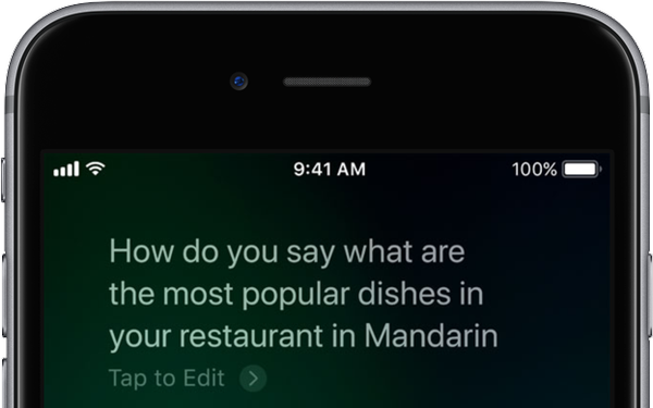 Cum se folosește Siri pentru a traduce limbi