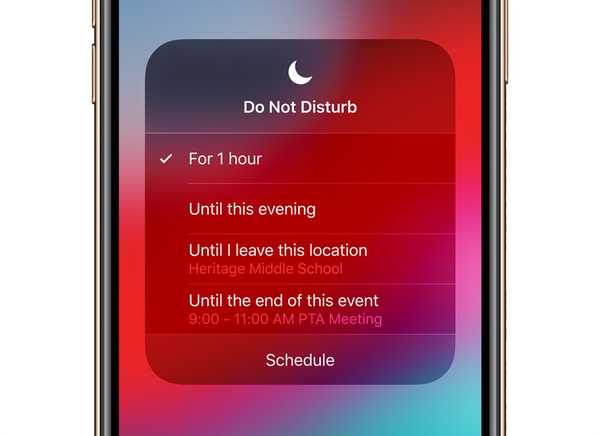Cum să folosiți noile moduri Nu perturbați în iOS 12, în funcție de timp, locație sau acțiune
