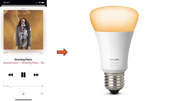 HUE2 mewarnai lampu Philips Hue Anda berdasarkan warna dari artwork Now Playing album