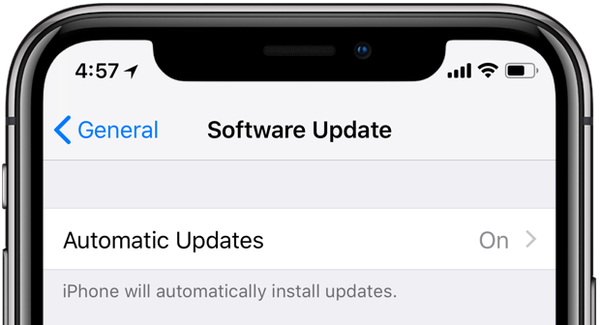 iOS 12 permite que su iPhone o iPad se actualice automáticamente cuando haya un nuevo software iOS disponible