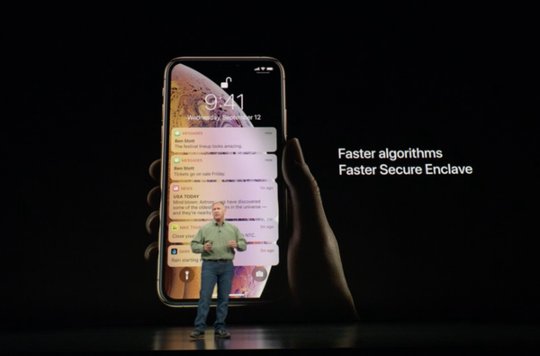 iPhone Xs et Xs Max offrent une authentification Face ID plus rapide