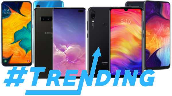 Förra veckan mest trendiga smarttelefoner Galaxy A50, Redmi Note 7, Galaxy M30, Xiaomi Shark 2 och mer