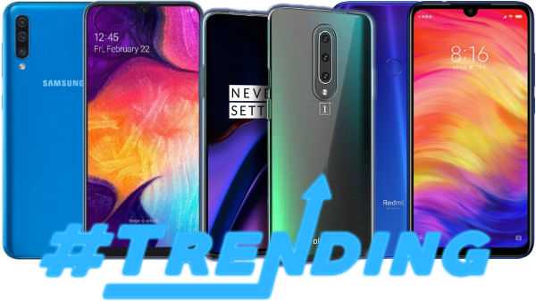 La semana pasada Los teléfonos inteligentes más populares Samsung Galaxy A50, OnePlus 7 Pro, Google Pixel 3a, Pixel 3a XL