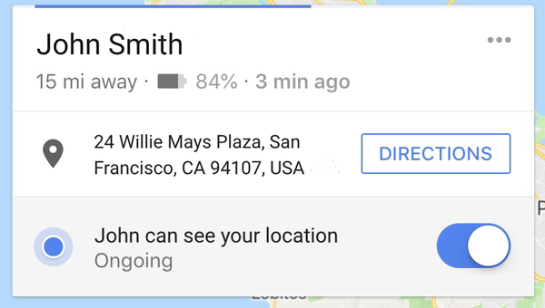 El seguimiento de ubicación en la última actualización de Google Maps también envía la carga restante de la batería