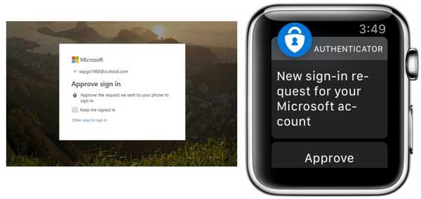 Microsoft Authenticator gagne l'application Watch