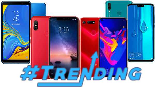 Sebagian besar ponsel pintar yang sedang tren pada pekan lalu Redmi Note 7, Huawei Y9 (2019), Honor View 20, dan lainnya