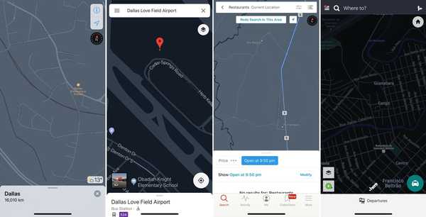 Night Maps bietet ein universelles Dark Mode-Erlebnis für verschiedene von MapView unterstützte Apps