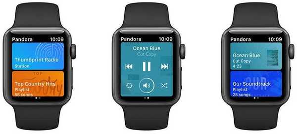 Pandora lanza una aplicación Apple Watch con reproducción fuera de línea como una función paga
