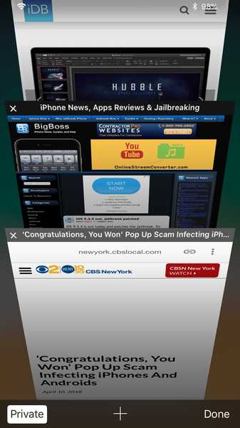 Preveniți noi ferestre pop-up în Safari mobil cu TabBlocker