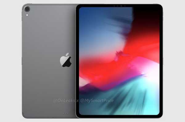 As renderizações mostram o iPad Pro com bisel fino sem botão Início ou entalhe