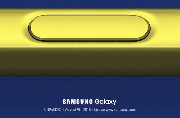 Samsung kommer att avslöja Note 9 den 9 augusti