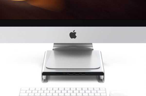 O elegante novo suporte metálico para monitor da Satechi para o iMac funciona como um hub USB-C com sete portas