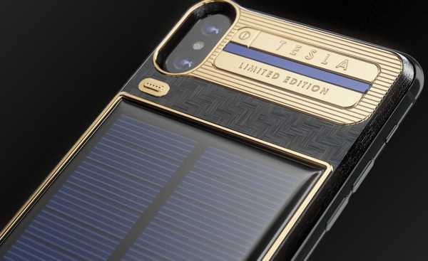 El modelo de iPhone X Tesla con energía solar de Caviar te costará miles