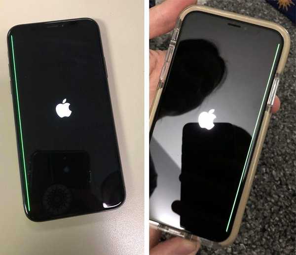 Sommige iPhone X-eenheden ontwikkelen spontaan een groene lijn op het display