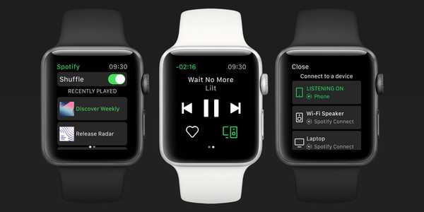 Spotify pour iOS mis à jour avec l'application Apple Watch