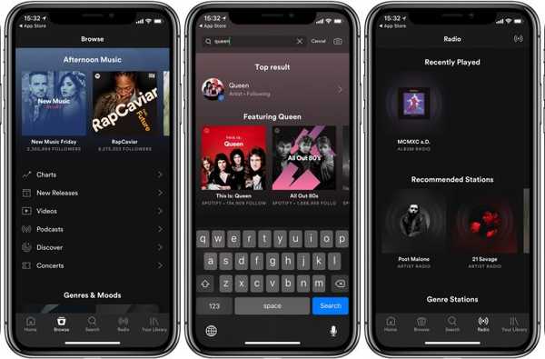 Spotify unterstützt die iPhone X-Auflösung