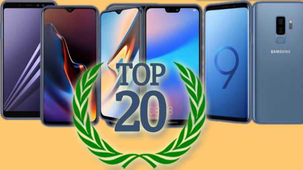 Topp 20 mest populära smartphones 2018