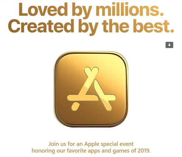 Evento de hospedagem da Apple em 2 de dezembro para homenagear aplicativos e jogos favoritos de 2019